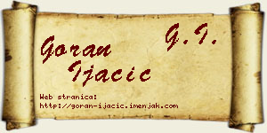 Goran Ijačić vizit kartica